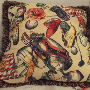 Man Cave Sports Decorative Pillow